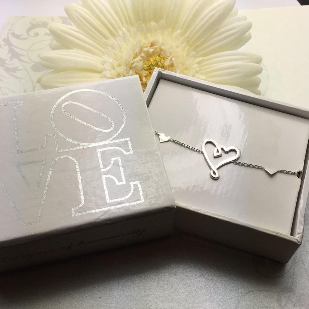 Citizens of humanity silver heart bracelet